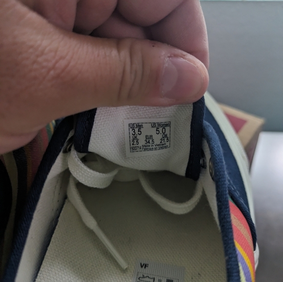 Vans Authentic SF Retro Stripes Women Size 5 Dress Blue Classic Beach Shoe 0124 - Picture 11 of 11